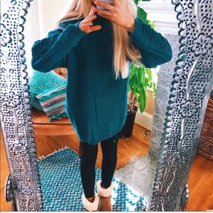 turqoise egyptian oversized chunky sweater ✨